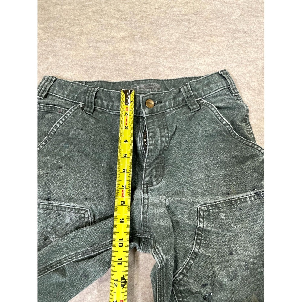 Carhartt Relaxed Fit Carpenter Pants Mens 30x30 Gray Straight Leg Distressed - Picture 13 of 16
